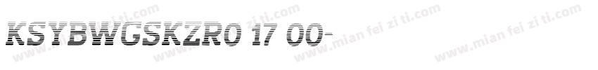 KSYBWGSKZR0 17 00字体转换
